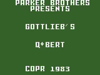 Q*bert title screen for Intellivision